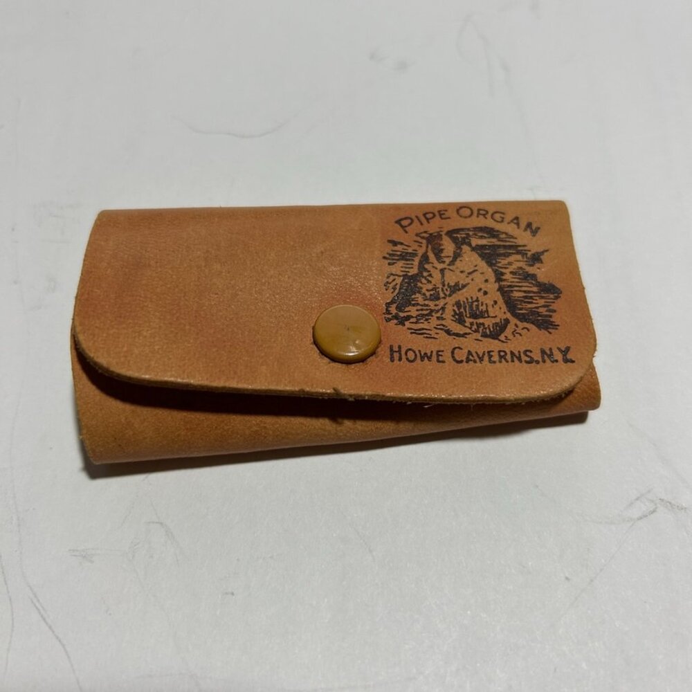 HOWE CAVERNS “PIPE ORGAN”, NY, SOUVENIR NEW LEATHER KEY